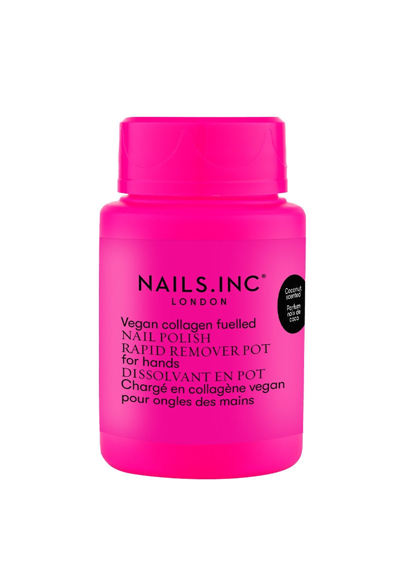 Vegan Collagen Coconut Scented Rapid Nail Polish Remover Pot US