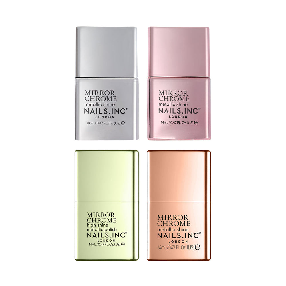 All Out Chrome 4-Piece Mirror Chrome Nail Polish Set