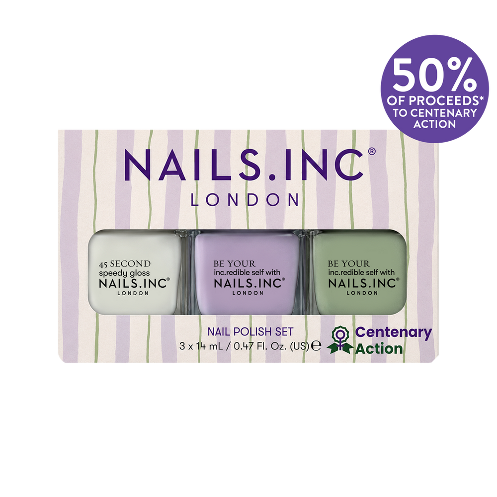 Nails.INC x Centenary Action Suffragette Stripes Nail Polish Set