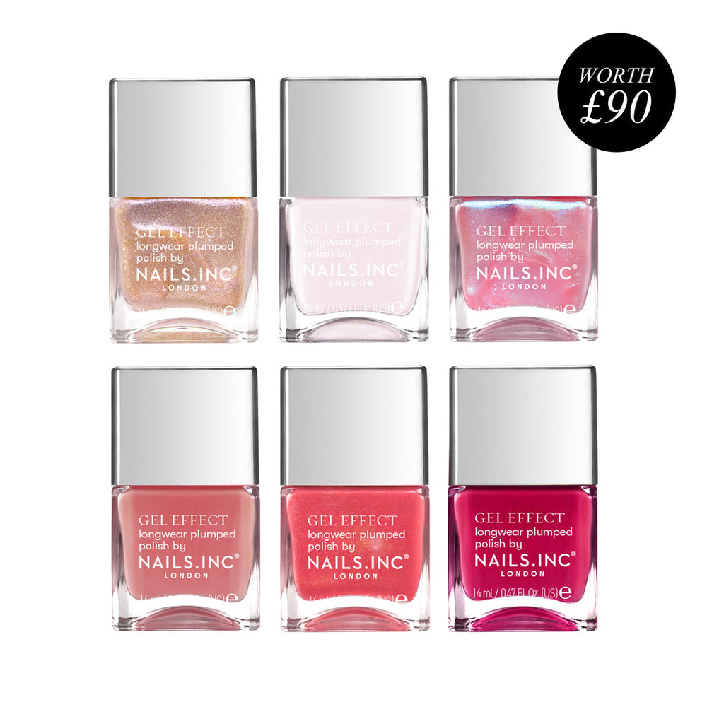 Guava Glow 6-Piece Gel Effect Nail Polish Set