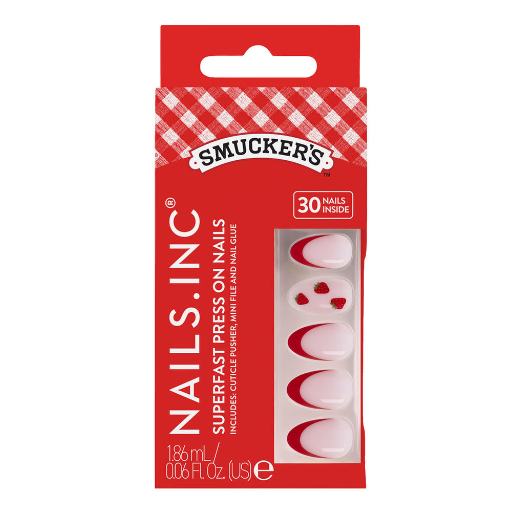 Nails.INC x Smucker’s® Strawberry Picked French Tip Press-On Nails