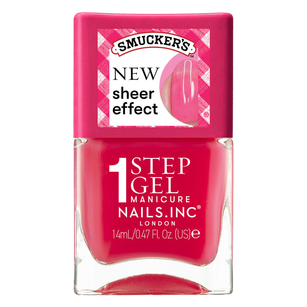 Nails.INC x Smucker’s® Raspberry Red-y - It’s Topless Jelly Effect 1-Step Gel-Like Scented Nail Polish